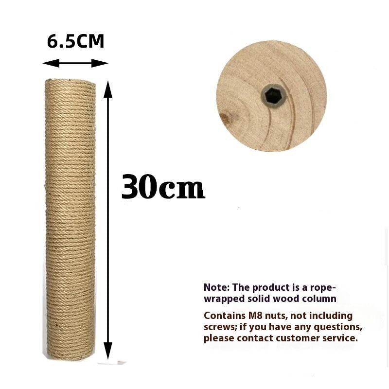 Cat Climbing Pillar Solid Wood Hemp Rope Sky Pillar