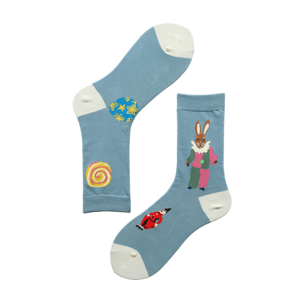 Fashion Personality Jacquard Women's Short Cotton Socks