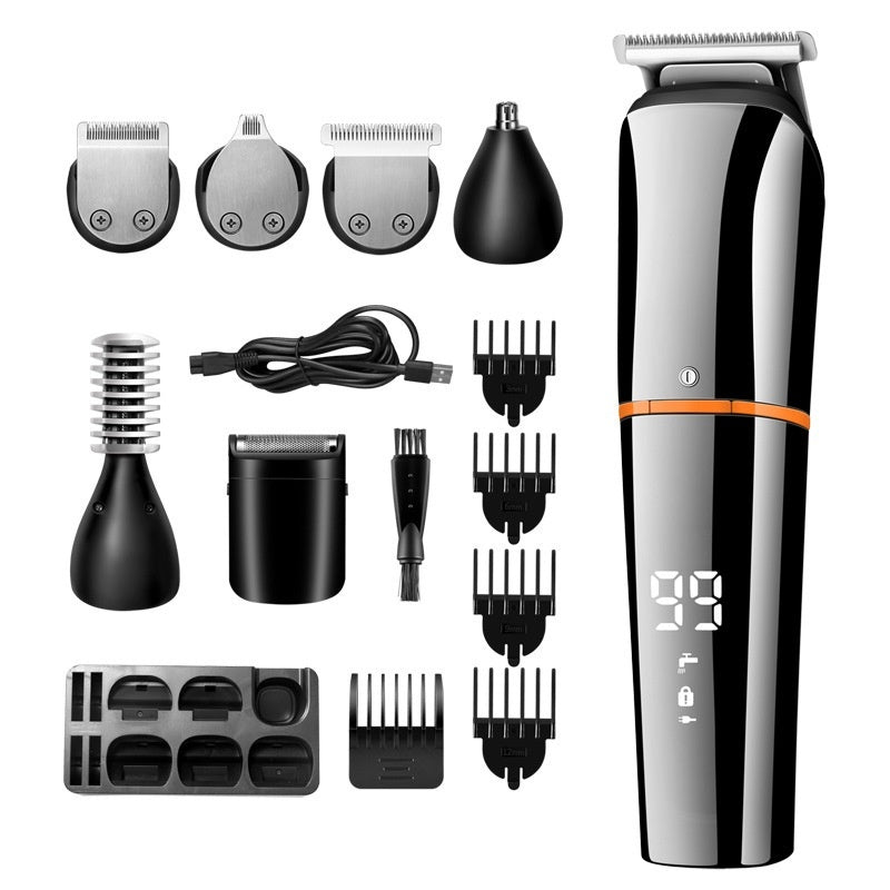 Electric Hair Clipper Multifunctional Digital Display Pogonotomy Nose Hair