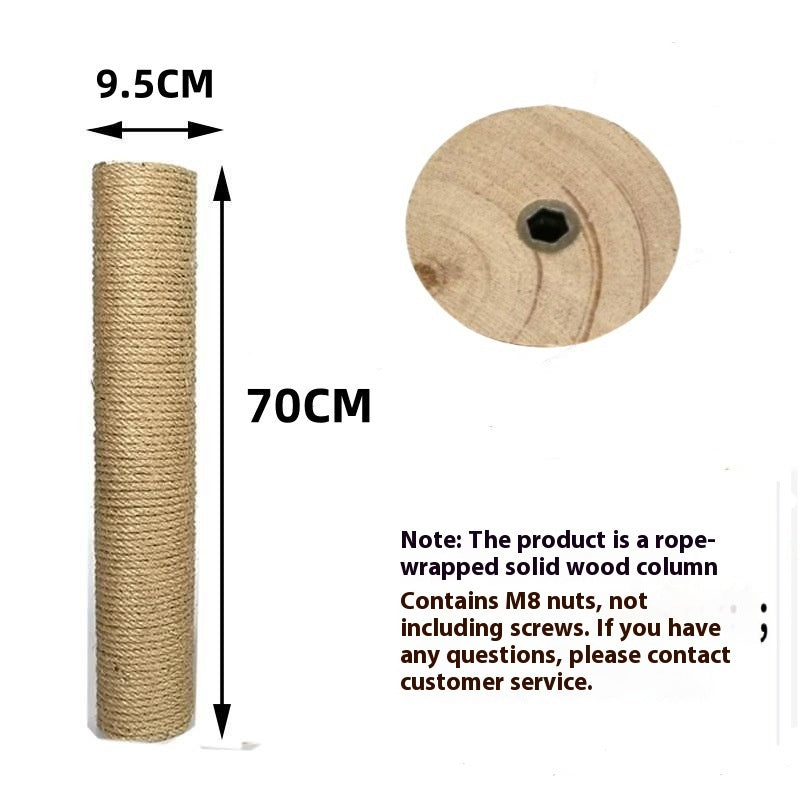 Cat Climbing Pillar Solid Wood Hemp Rope Sky Pillar
