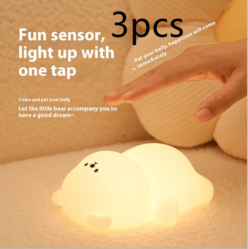 USB Rechargeable LED Colorful Timing Atmosphere Silicone Light