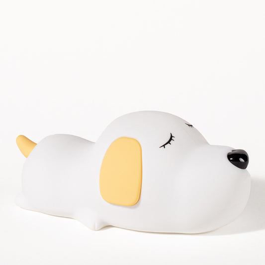 Silicone Night Lamp Cartoon Two-color Cute Dog Charging Home