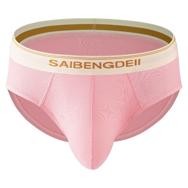 Men's Thin Breathable Sexy Briefs U Convex Big Bag Comfortable Solid Color Simple