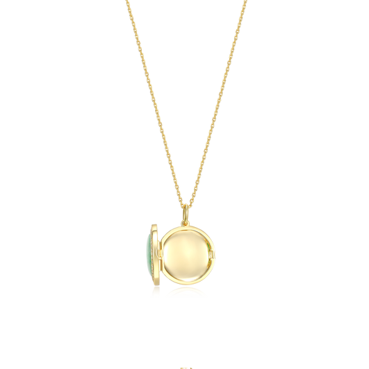 18K Gold Plated Legacy Jade Locket SN004G
