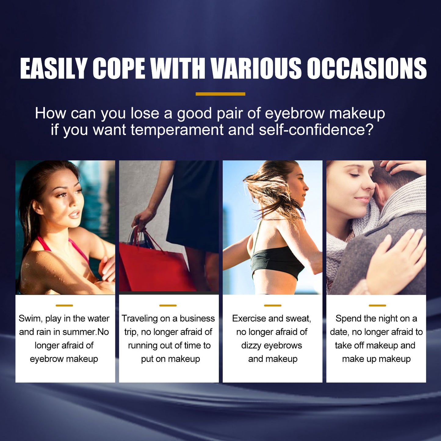 EELHOE Eyebrow Powder Set Makeup Natural Lasting Waterproof Not Easy To Decolorize Dizzy Lazy Seal Eyebrow Powder Set