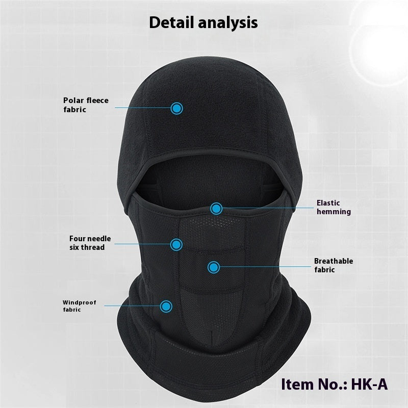 Winter Cycling Mask Warm Motorcycle Hood Outdoor Windproof Skiing