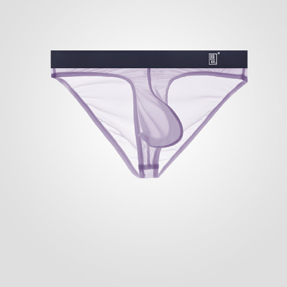 Underwear Men's Briefs Transparent Ice Silk Sexy Full Transparent Trendy Men's Personality Narrow Crotch Low Waist New