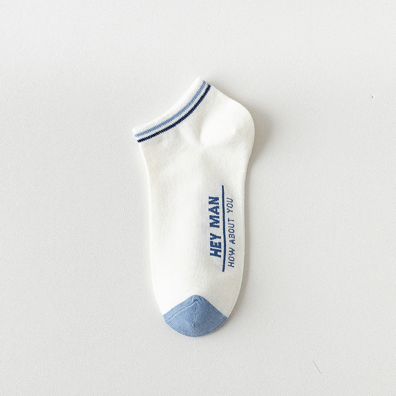 Men's Socks Shallow Mouth Cotton Spring Autumn