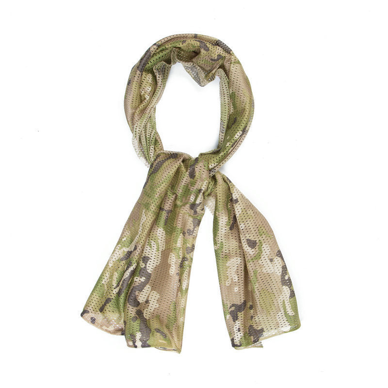 Camouflage Outdoor Net Scarf Camouflage Multicolor