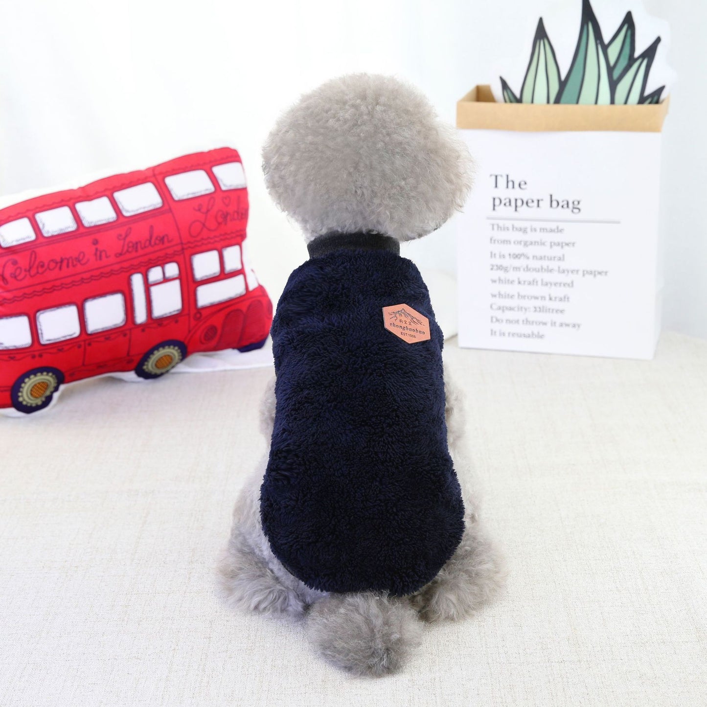 British velvet jacket pet clothes