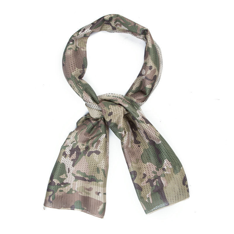Camouflage Outdoor Net Scarf Camouflage Multicolor