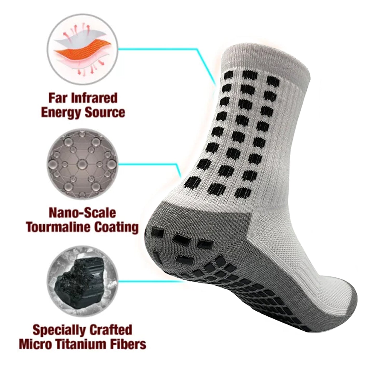 Ionic Socks, Winter Outdoor Foot Warm Skin Breathable Comfortable Warm Body High Care Massage Socks