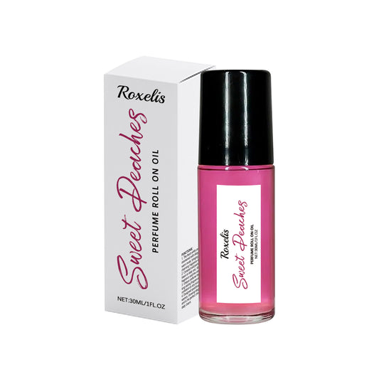 Peach Pink Ball Perfume, Small Fresh Roller Perfume Fresh Light Fruit Peach Ball Perfume