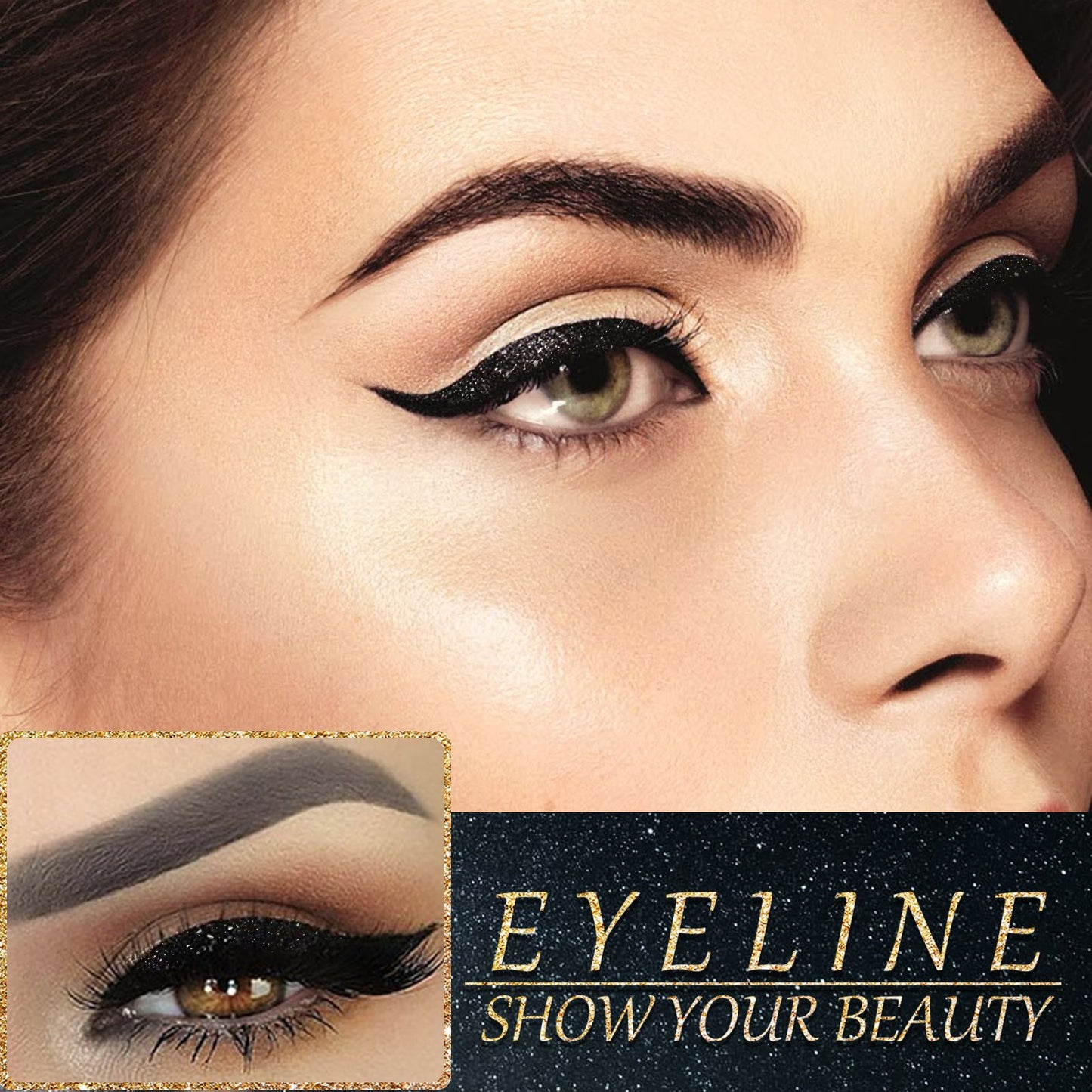 European And American 4 Pairs Of Eyelash Eyeliner Stickers, Glue-Free Self-Adhesive Gel Strips, Curling False Eyelashes