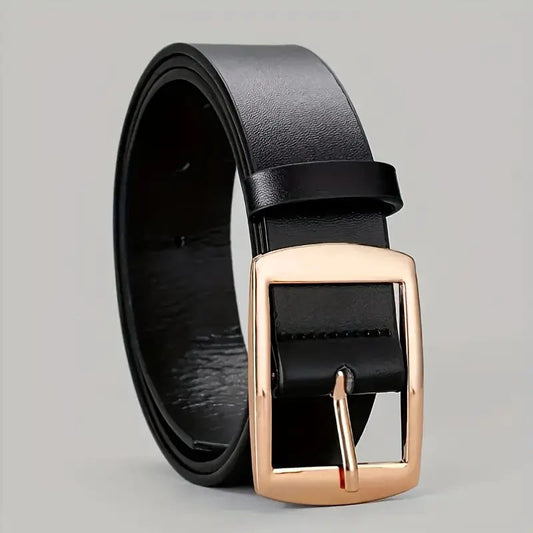 Men's Pin Buckle PU Microfiber Eyelet Belt Fashion Casual Belt