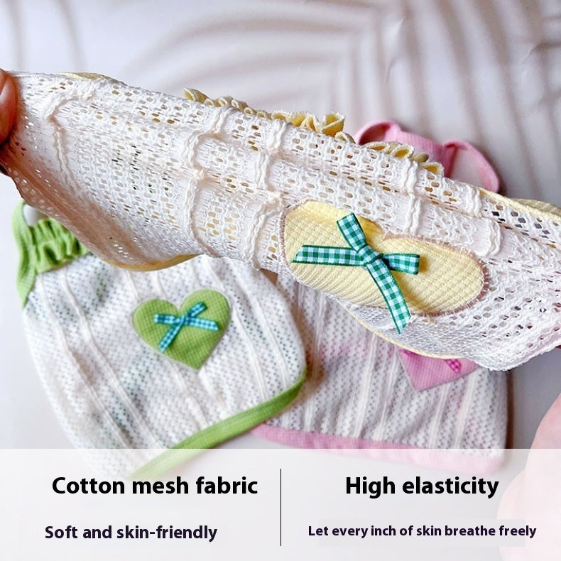 Cool Breathable Sweetheart Embroidered Vest Pet Cat Dog Clothes