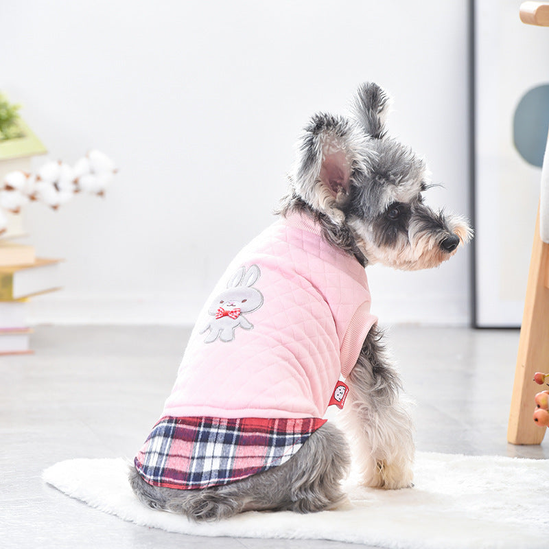 Small Dog Two-legged Warm Teddy Bichon Hiromi Rhombus Top