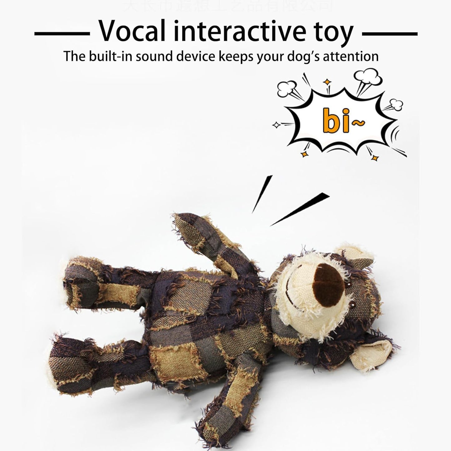 Indestructible Robust Bear, 2024 New Indestructible Squeaky Toys For Dogs, Durable Squeaky Dog Toys For Heavy Chewers, Interactive Dog Toys