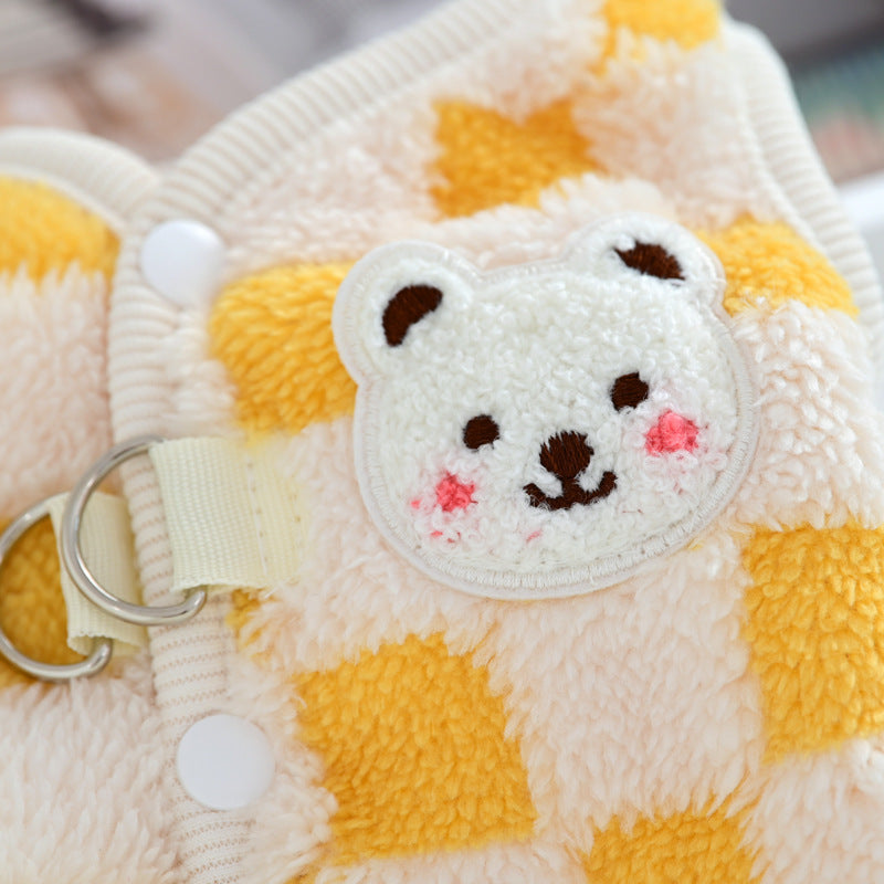 Autumn And Winter Dog Clothes Pet Velvet Thermal Vest