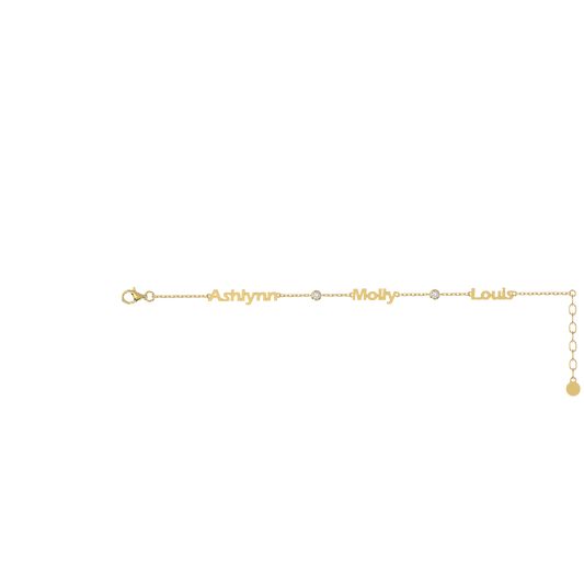 Linked by Love – Name Bracelet with Emotional Spark SB002G