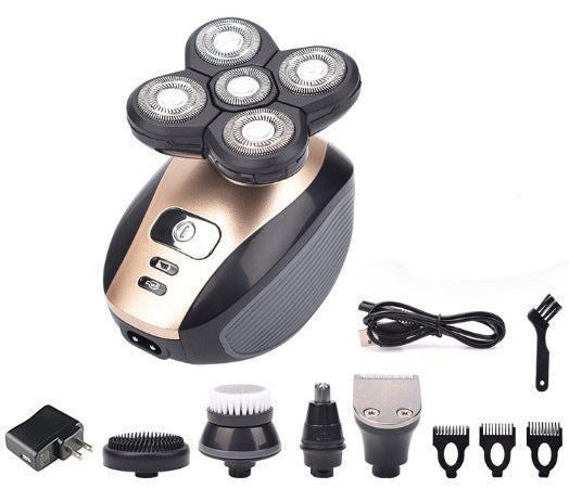 1800 Five-in-one Electric Shaver 5 Heads Shaver Men 4D Fully Washable Hair Clippers
