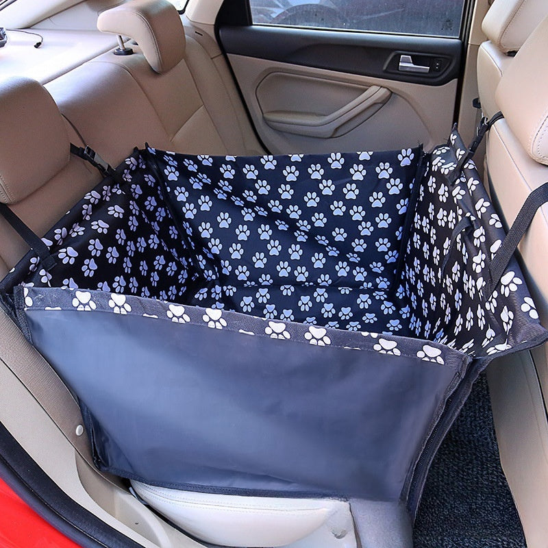 Rear Printed Double Layer Waterproof Pet Car Mat Pet Cat Dog Protection Pet Hanging Basket