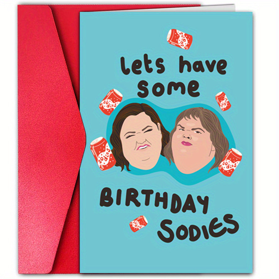 Birthday Greeting Card Funny Greeting Card Funny Text Cartoon Greeting Card