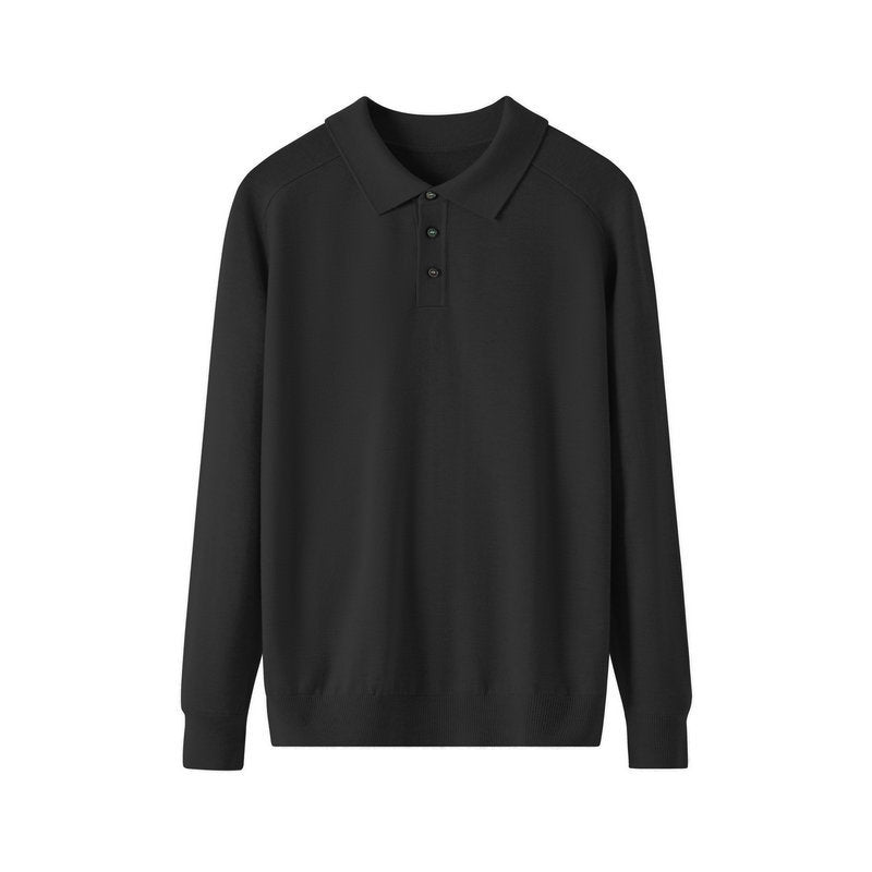 Men's Long-sleeved Sweater Lapel Comfortable All-match Sweater