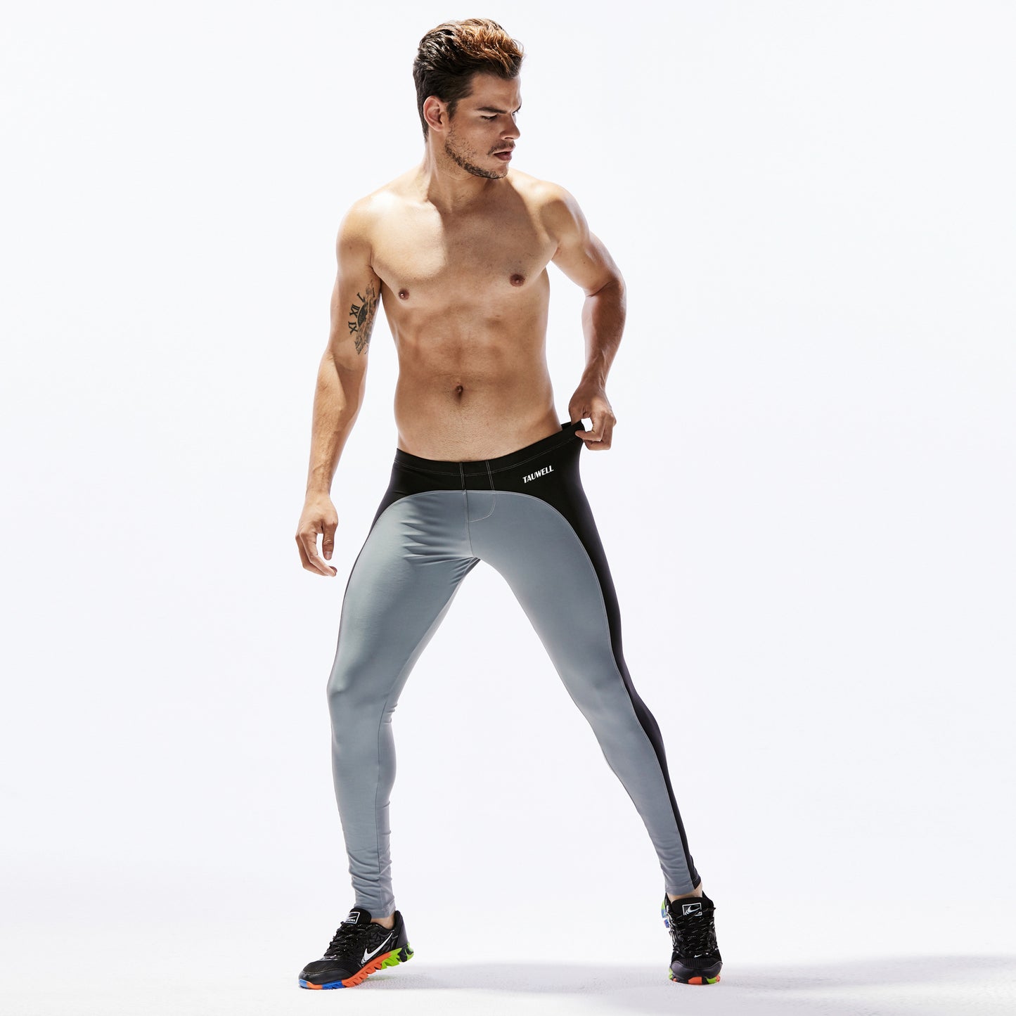 Men's color block sports yoga pants