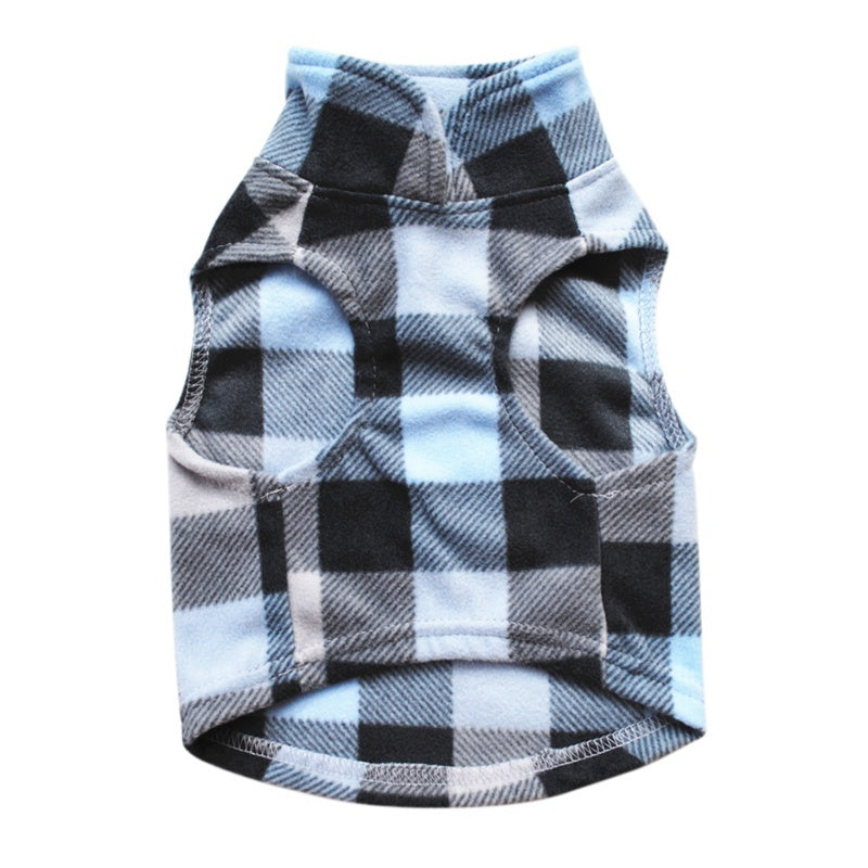 Plaid print pet clothes