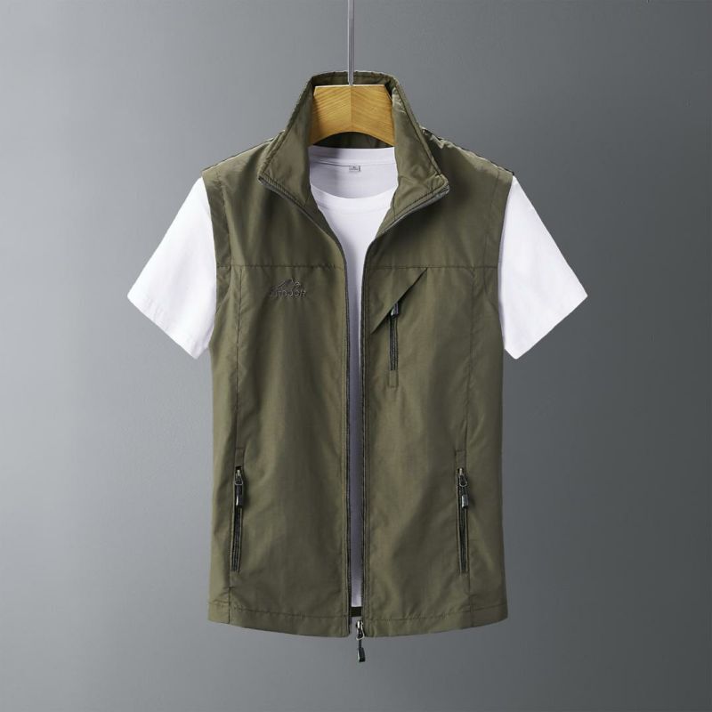Men's Outdoor Casual Rabbit Fur Vest Waistcoat Coat