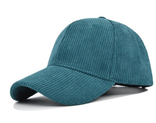 Versatile Face Small Curved Brim Corduroy Hat