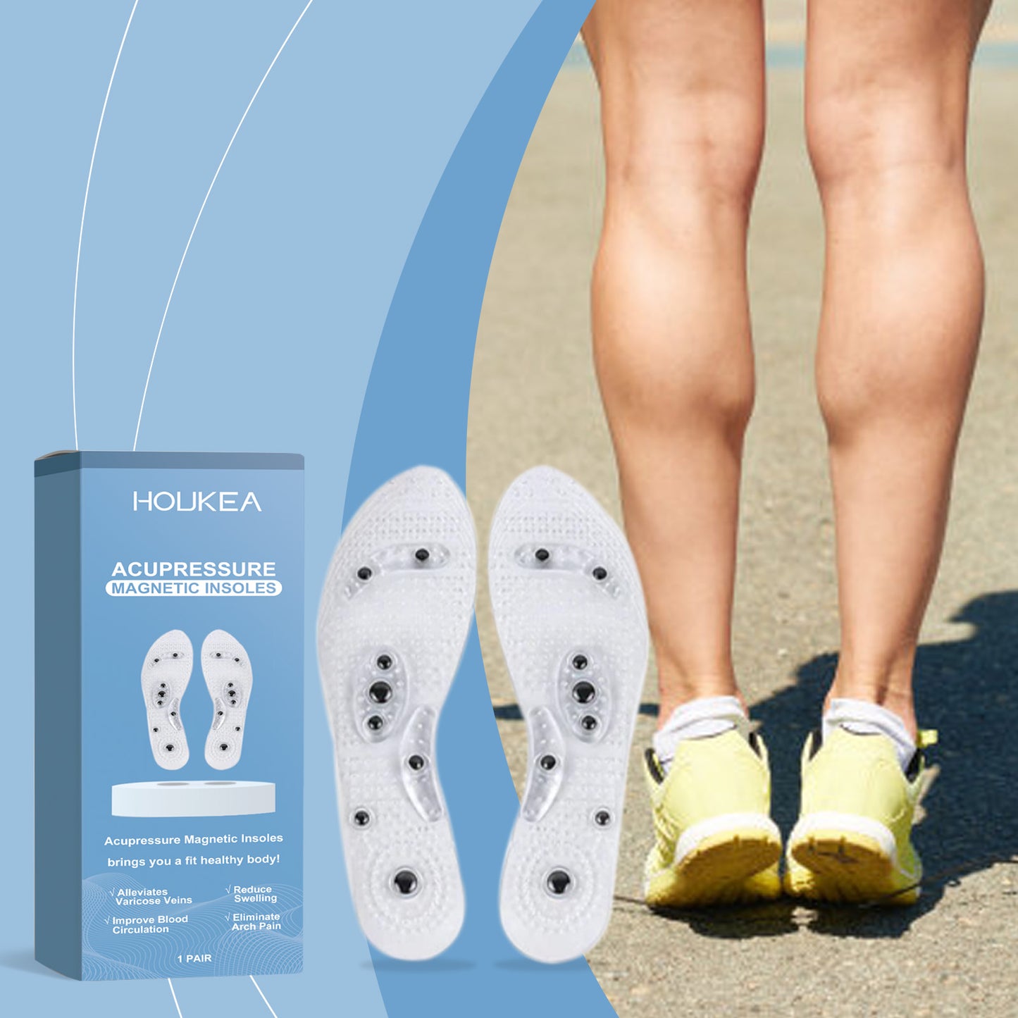 Foot Pressure Insoles Relieve Discomfort Foot Pads Durable Breathable Foot Care Massage Insoles