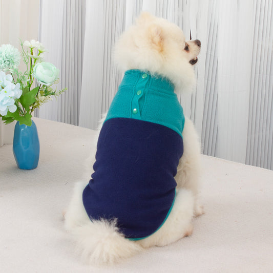 Stand Collar Placket Contrast Color Series European And American Fluffy Jacket