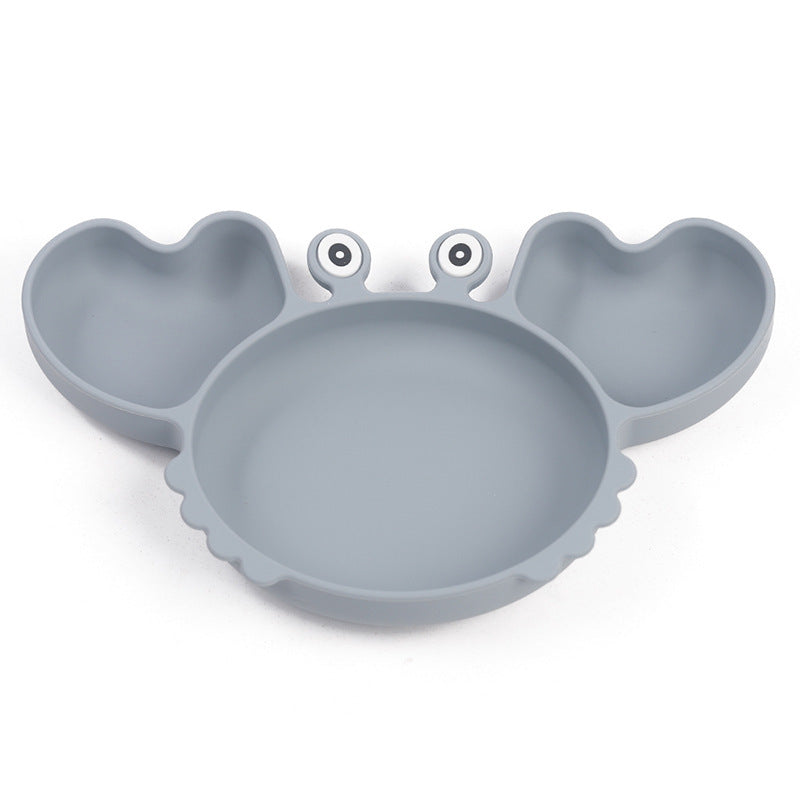 Silicone Split Cutlery Crab Plate For Infants