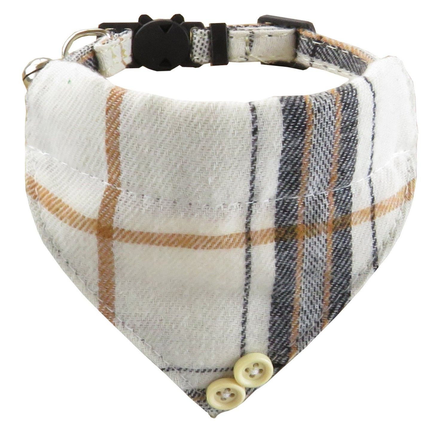 Bow Tie Cat Collar Bandana Breakaway Pet Collar Bandana With Classic Plaid Adjustable Cat Collar With Scarf And Bowtie Necklace