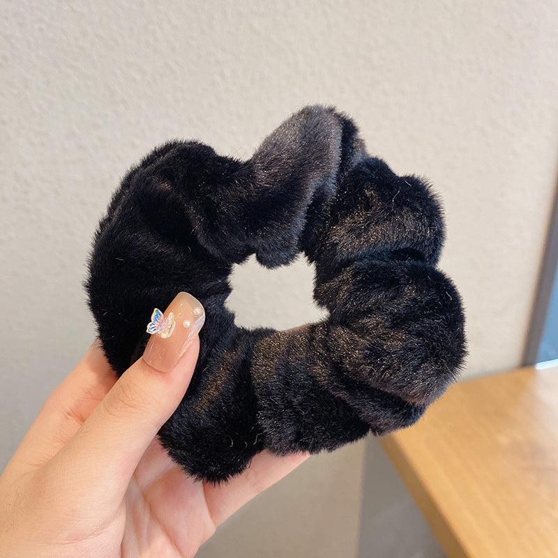 Winter Plush Pork Intestine Hair Ring