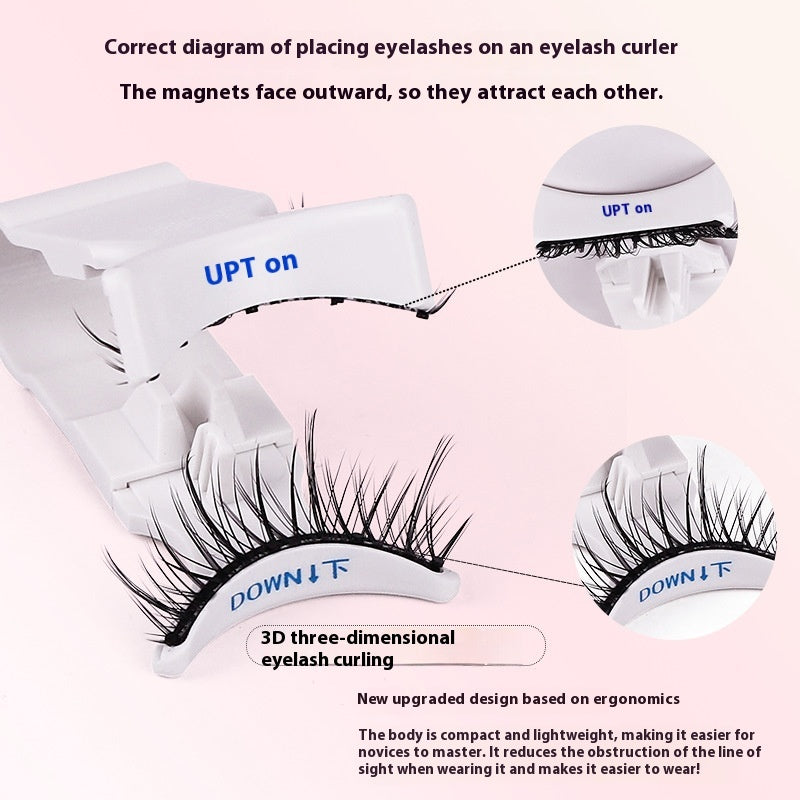 Non Adhesive Thick One Piece Magnetic Suction False Eyelashes