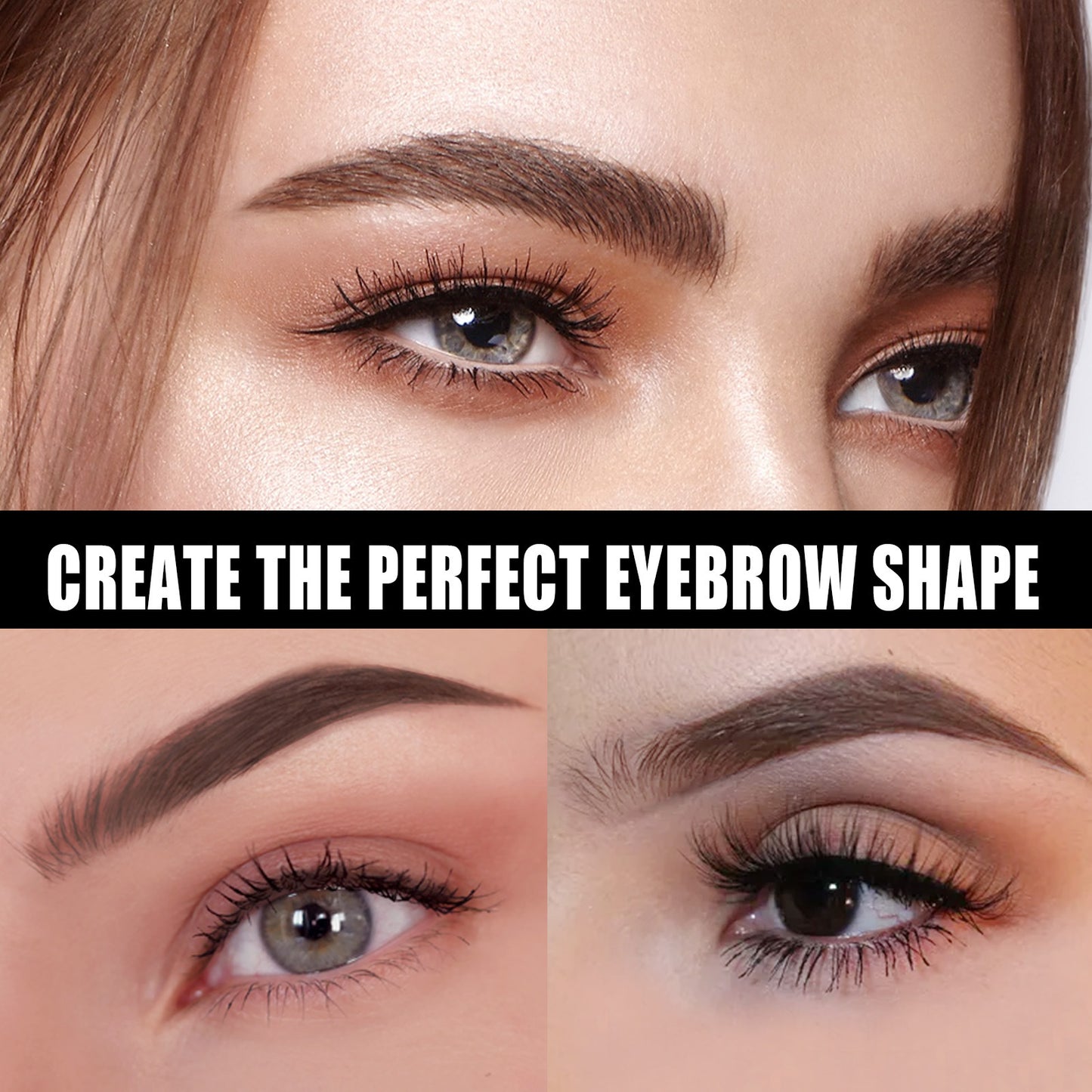 OUHOE Eyebrow Stamp, Thrushy Brow Print Lazy Waterproof Sweatproof Makeup And Hairline Shade Powder