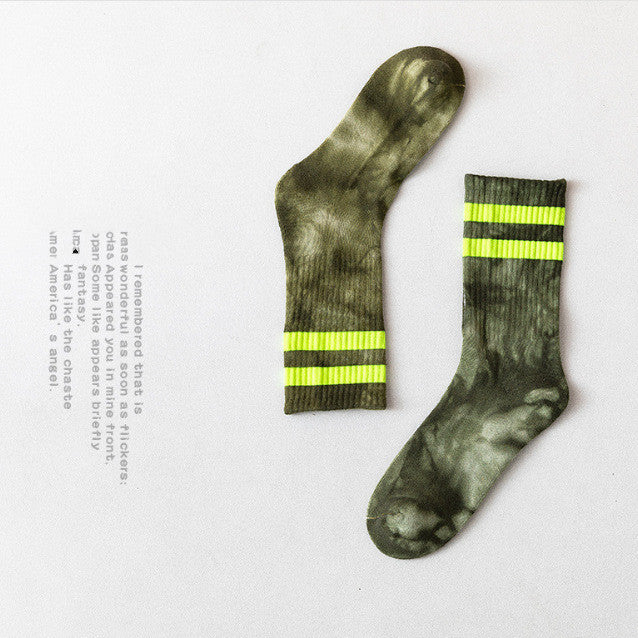 Couple Socks, Men's Autumn and Winter High-Tube Socks, Mid-Tube Parallel Bars