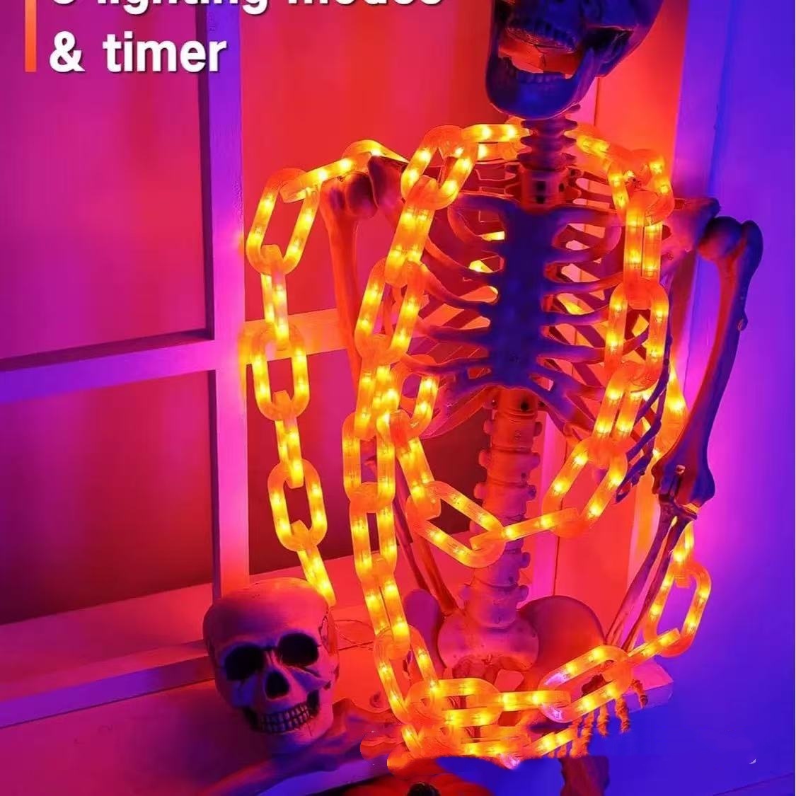 LED Waterproof Battery Box Halloween Decoration Atmosphere Lighting Chain