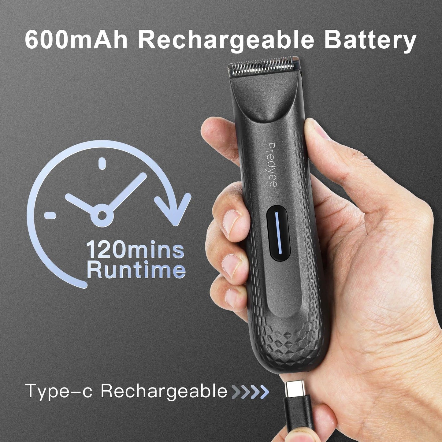 Electric Groin Hair Trimmer For Men,Body Groomer & Pubic Wat