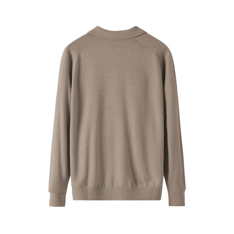 Men's Long-sleeved Sweater Lapel Comfortable All-match Sweater