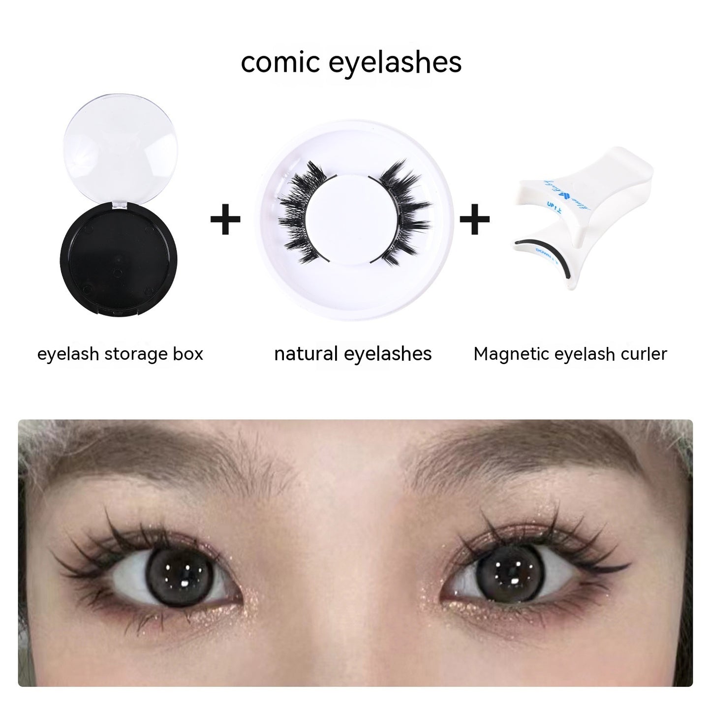 Magnetic Adhesive Free Of Little Devil False Eyelashes
