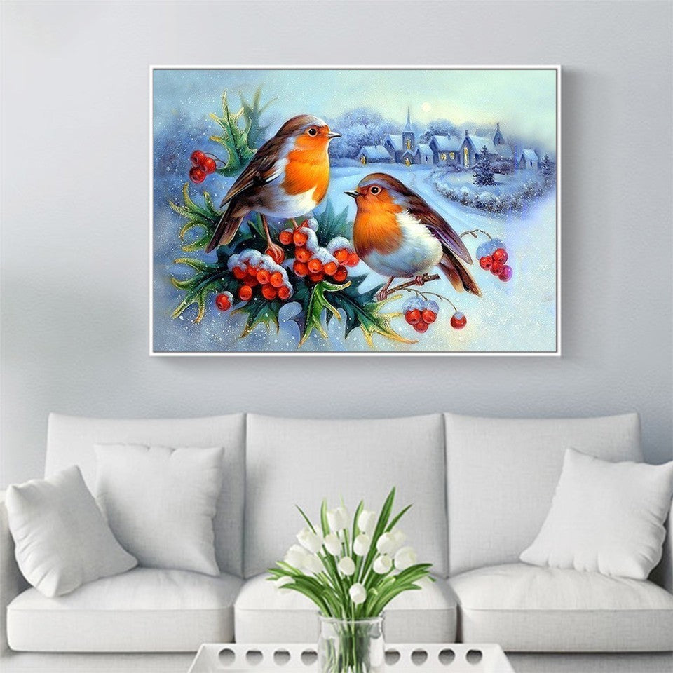 Diamond Painting Modern European Animal Bird In Snow