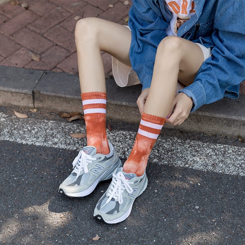 Couple Socks, Men's Autumn and Winter High-Tube Socks, Mid-Tube Parallel Bars