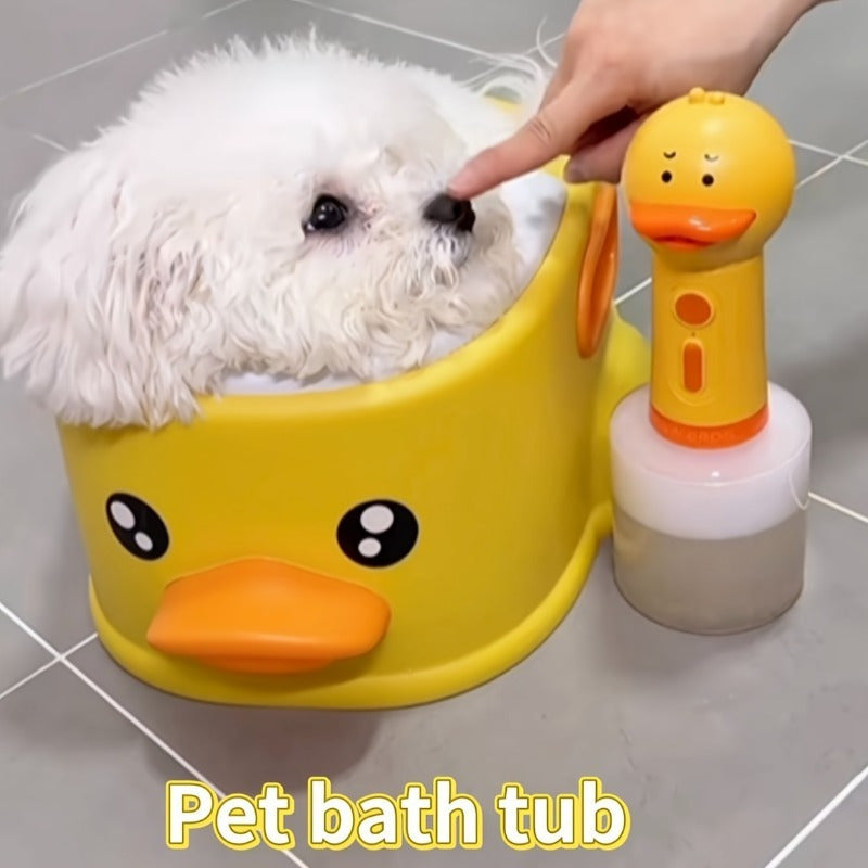 PVC Bathtub For Dogs And Cats Without Electricity Easy To Store Sustainable Use Non-electric Shaped Like A Duck