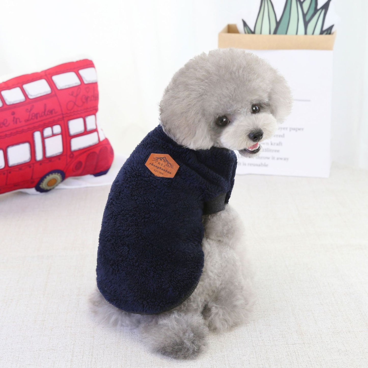 British velvet jacket pet clothes