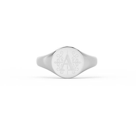 Round Monogram Ring SR003G