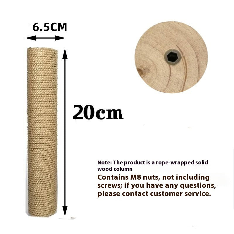 Cat Climbing Pillar Solid Wood Hemp Rope Sky Pillar